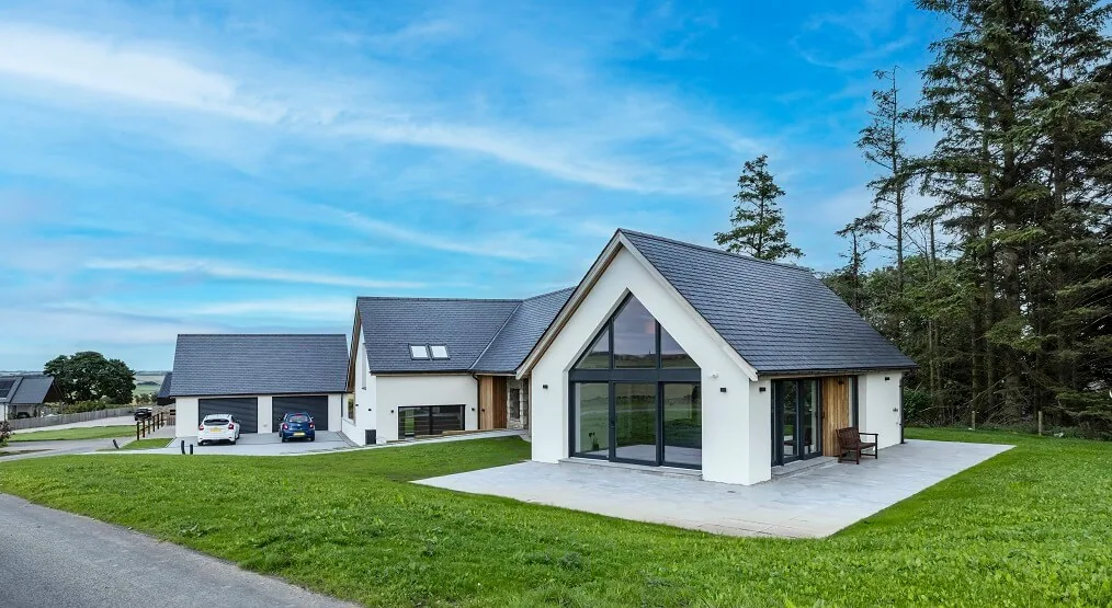 Modern UK home with a newly finished pitched roof